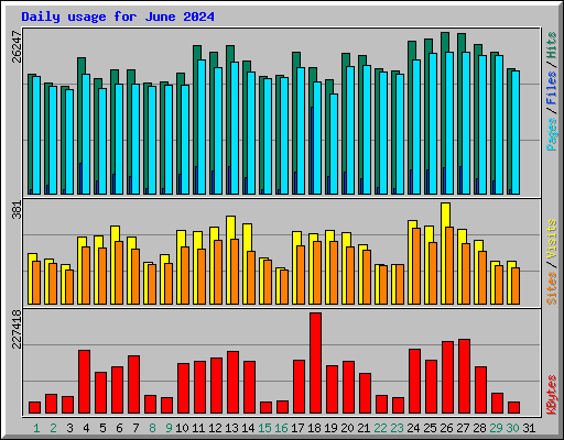 Daily usage for June 2024