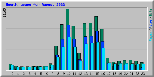 Hourly usage for August 2022