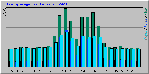 Hourly usage for December 2023