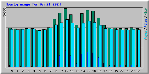 Hourly usage for April 2024